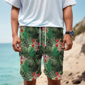 Palm Hawaiian Tropical Pattern Print Men's Cargo Shorts