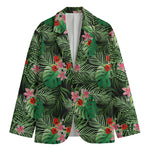 Palm Hawaiian Tropical Pattern Print Men's Cotton Blazer