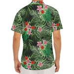 Palm Hawaiian Tropical Pattern Print Men's Deep V-Neck Shirt