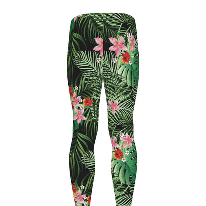 Palm Hawaiian Tropical Pattern Print Men's leggings