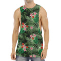 Palm Hawaiian Tropical Pattern Print Men's Muscle Tank Top