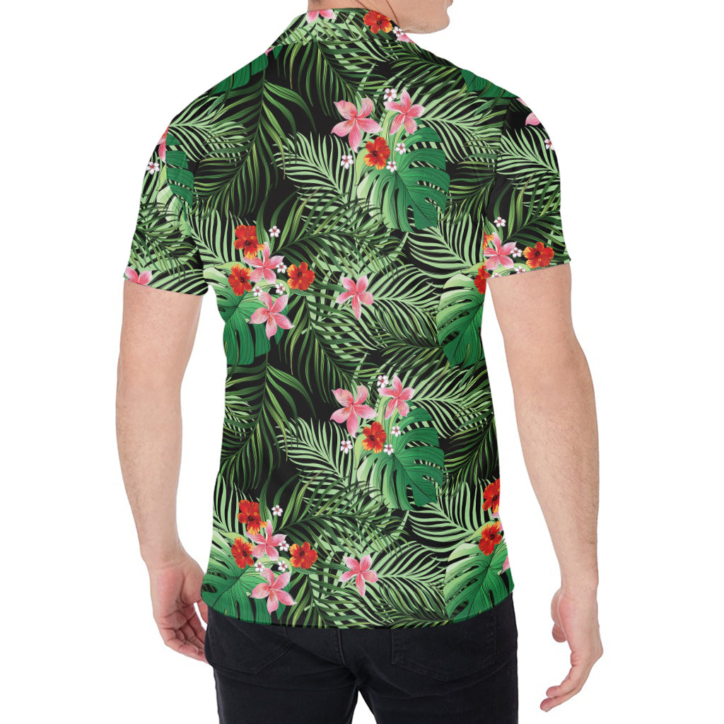 Palm Hawaiian Tropical Pattern Print Men's Shirt