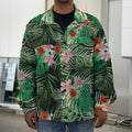 Palm Hawaiian Tropical Pattern Print Men's Shirt Jacket