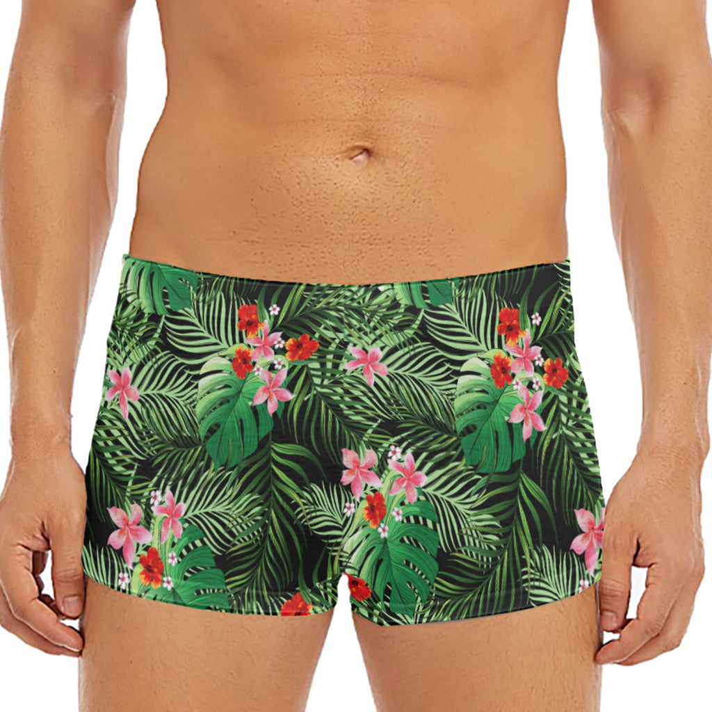 Palm Hawaiian Tropical Pattern Print Men's Short Boxer Briefs