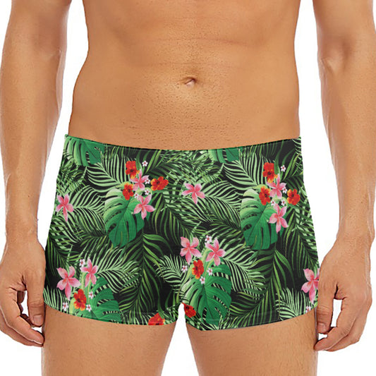 Palm Hawaiian Tropical Pattern Print Men's Short Boxer Briefs