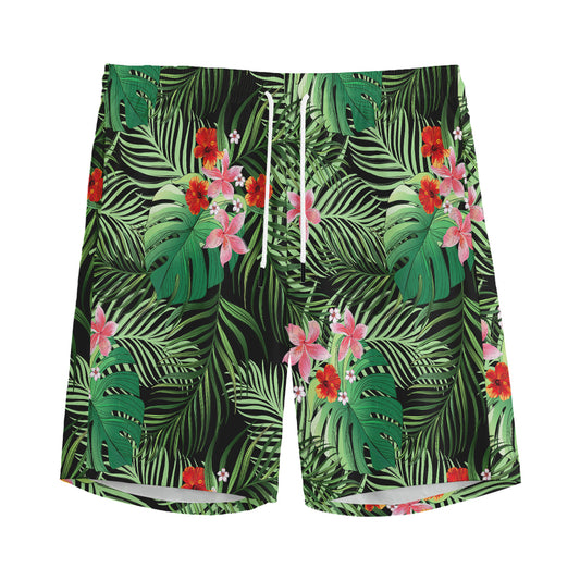 Palm Hawaiian Tropical Pattern Print Men's Sports Shorts