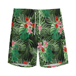 Palm Hawaiian Tropical Pattern Print Men's Sports Shorts
