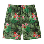 Palm Hawaiian Tropical Pattern Print Men's Swim Trunks