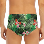Palm Hawaiian Tropical Pattern Print Men's Triangle Swim Briefs
