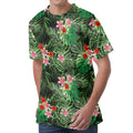 Palm Hawaiian Tropical Pattern Print Men's Velvet T-Shirt