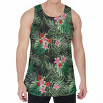 Palm Hawaiian Tropical Pattern Print Men's Velvet Tank Top