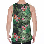 Palm Hawaiian Tropical Pattern Print Men's Velvet Tank Top