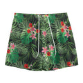 Palm Hawaiian Tropical Pattern Print Mesh Shorts