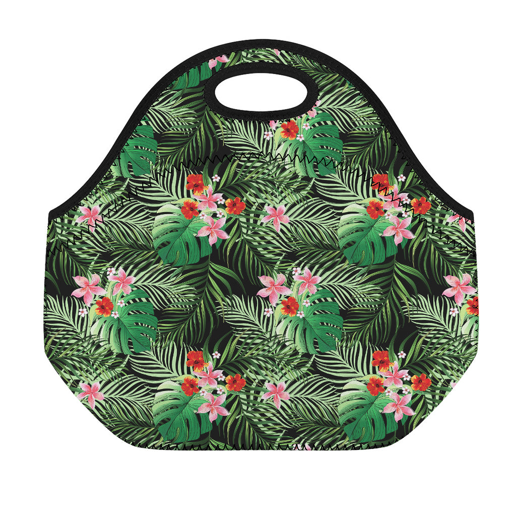 Palm Hawaiian Tropical Pattern Print Neoprene Lunch Bag