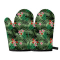 Palm Hawaiian Tropical Pattern Print Oven Mitts