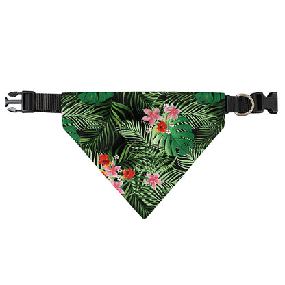 Palm Hawaiian Tropical Pattern Print Over The Collar Dog Bandana
