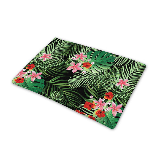Palm Hawaiian Tropical Pattern Print Pet Cooling Mat Cover