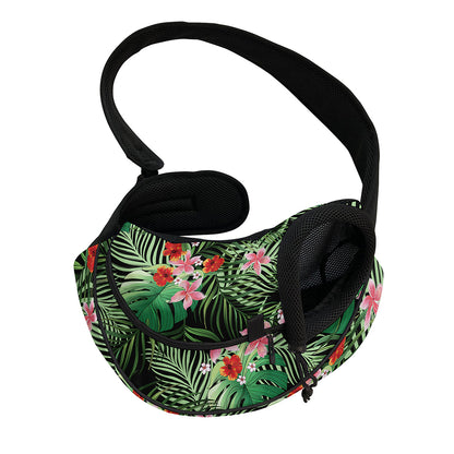 Palm Hawaiian Tropical Pattern Print Pet Sling Carrier