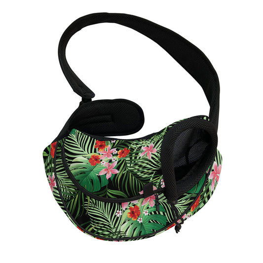 Palm Hawaiian Tropical Pattern Print Pet Sling Carrier