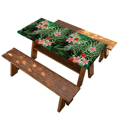 Palm Hawaiian Tropical Pattern Print Picnic Table Cover