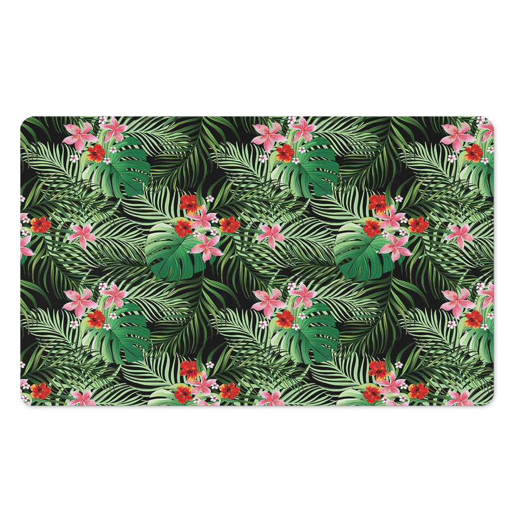 Palm Hawaiian Tropical Pattern Print Polyester Doormat