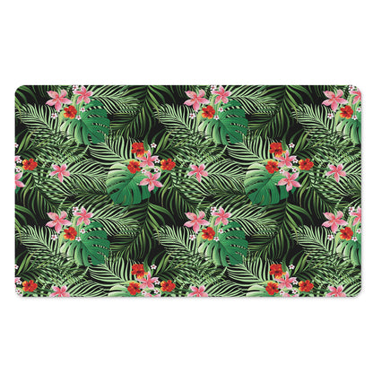 Palm Hawaiian Tropical Pattern Print Polyester Doormat