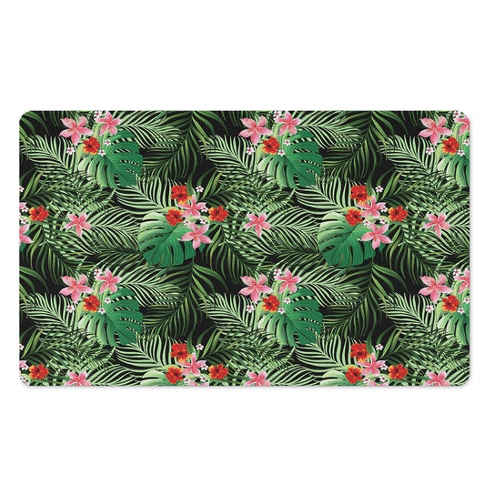 Palm Hawaiian Tropical Pattern Print Polyester Doormat