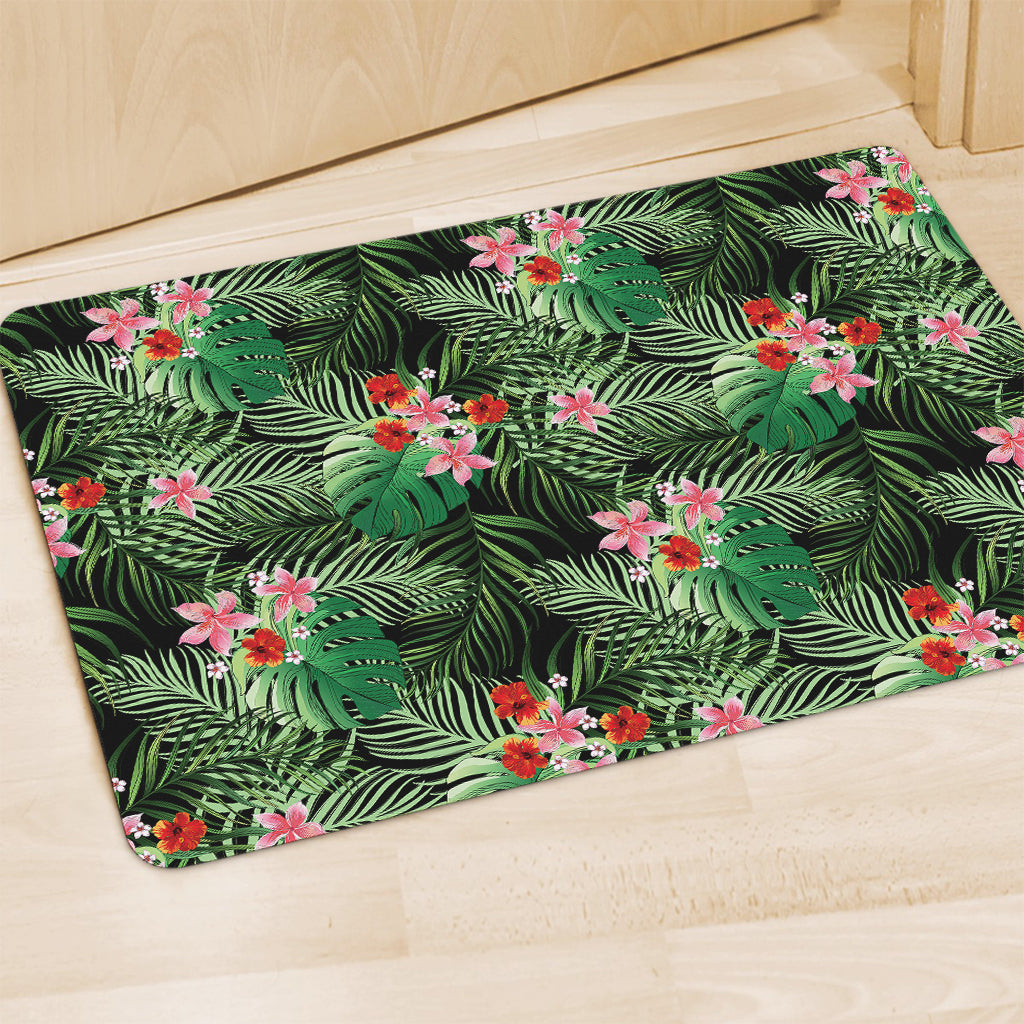 Palm Hawaiian Tropical Pattern Print Polyester Doormat