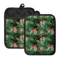 Palm Hawaiian Tropical Pattern Print Pot Holders With Pocket