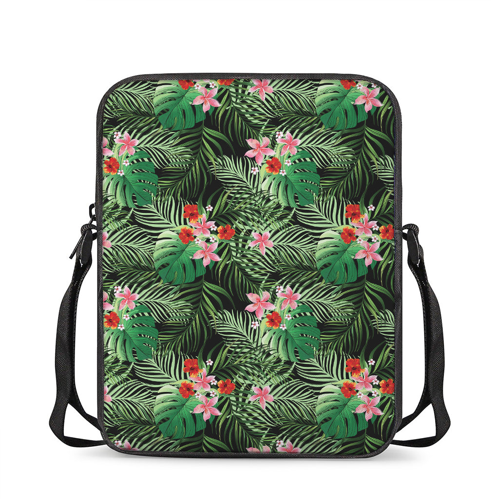 Palm Hawaiian Tropical Pattern Print Rectangular Crossbody Bag