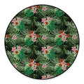 Palm Hawaiian Tropical Pattern Print Round Floor Mat