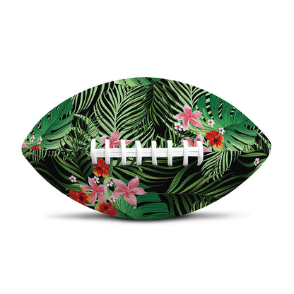 Palm Hawaiian Tropical Pattern Print Rugby Ball