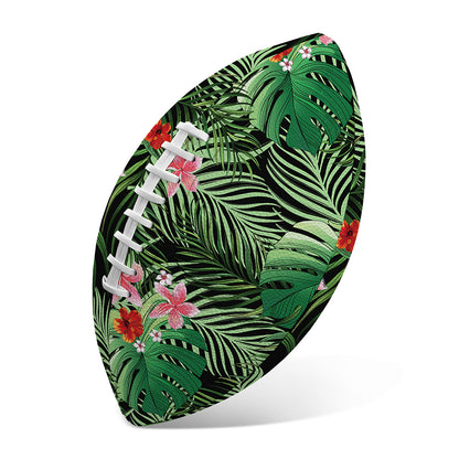 Palm Hawaiian Tropical Pattern Print Rugby Ball