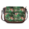 Palm Hawaiian Tropical Pattern Print Saddle Bag