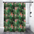 Palm Hawaiian Tropical Pattern Print Shower Curtain