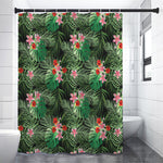 Palm Hawaiian Tropical Pattern Print Shower Curtain