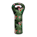 Palm Hawaiian Tropical Pattern Print Single Neoprene Wine Tote