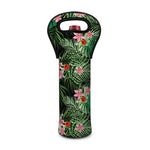 Palm Hawaiian Tropical Pattern Print Single Neoprene Wine Tote