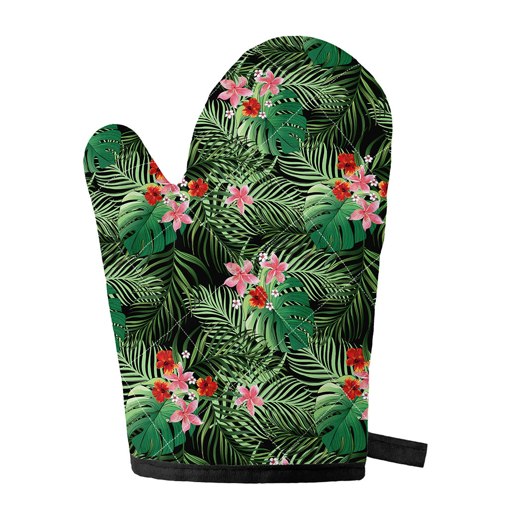 Palm Hawaiian Tropical Pattern Print Single Oven Mitt
