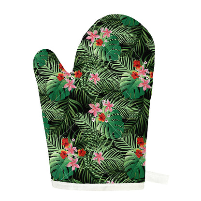 Palm Hawaiian Tropical Pattern Print Single Oven Mitt