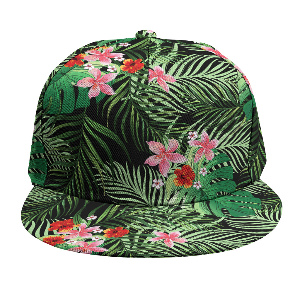 Palm Hawaiian Tropical Pattern Print Snapback Cap