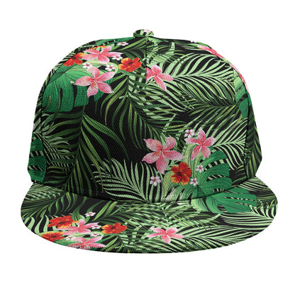 Palm Hawaiian Tropical Pattern Print Snapback Cap