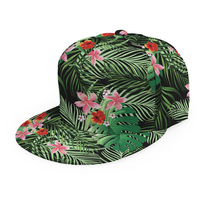 Palm Hawaiian Tropical Pattern Print Snapback Cap