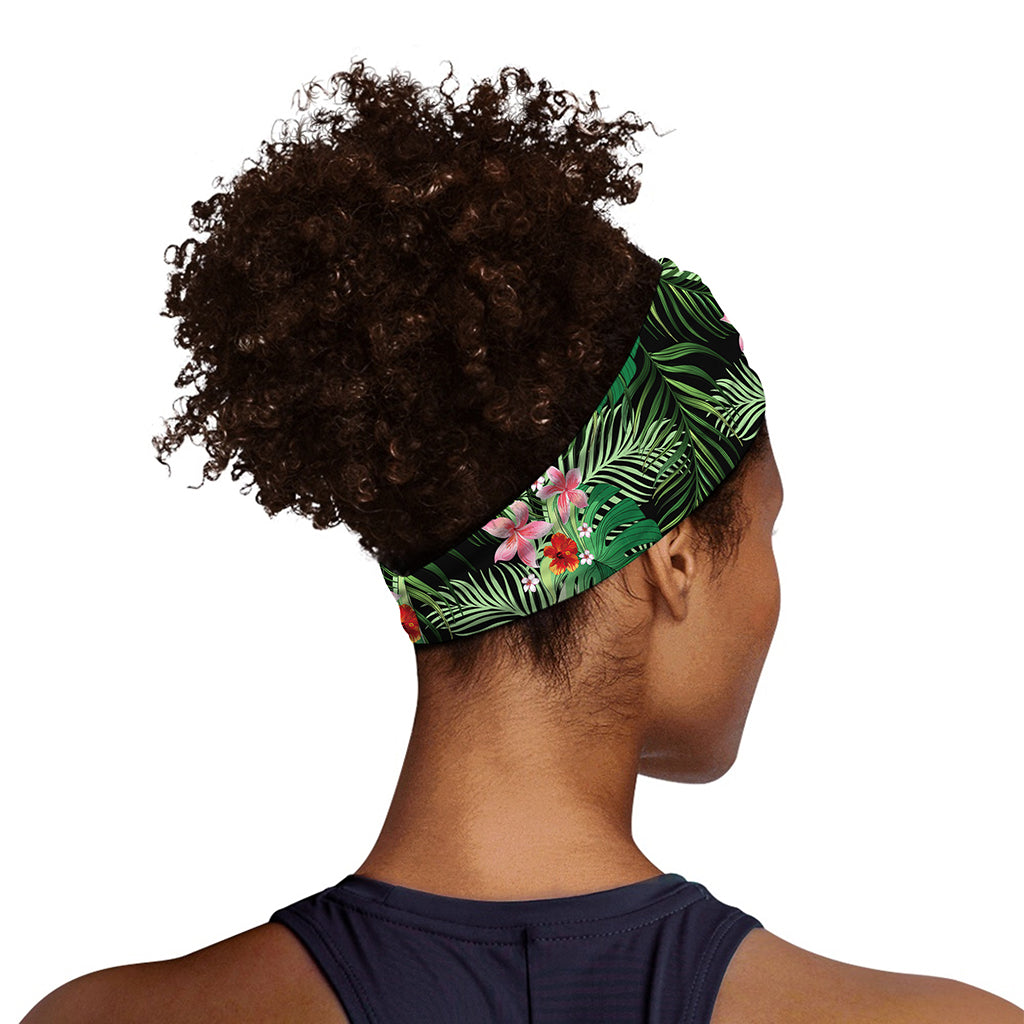 Palm Hawaiian Tropical Pattern Print Sports Headband