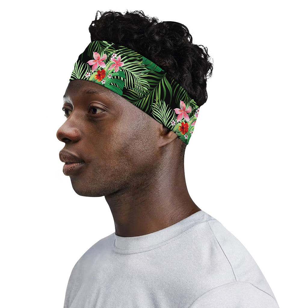 Palm Hawaiian Tropical Pattern Print Sports Headband