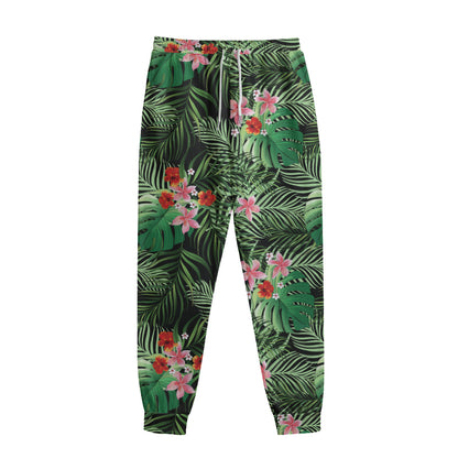Palm Hawaiian Tropical Pattern Print Sweatpants