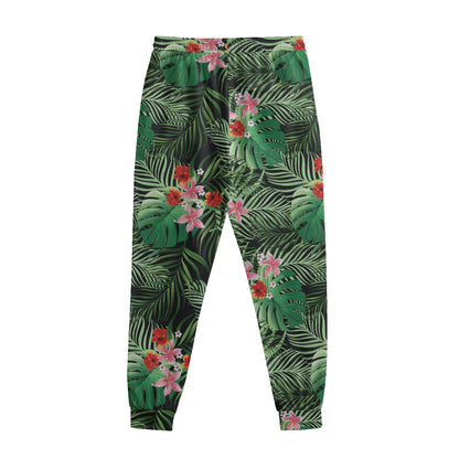 Palm Hawaiian Tropical Pattern Print Sweatpants