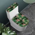 Palm Hawaiian Tropical Pattern Print Toilet Lid And Tank Cover Set