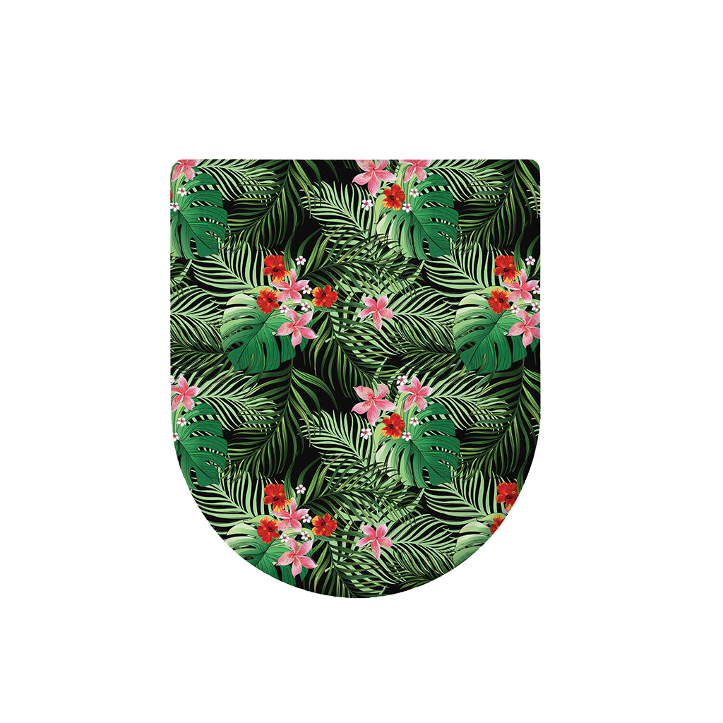 Palm Hawaiian Tropical Pattern Print Toilet Lid Cover