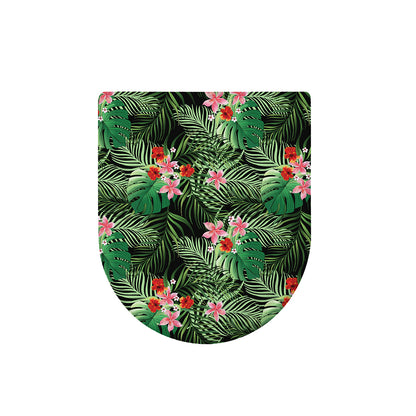 Palm Hawaiian Tropical Pattern Print Toilet Lid Cover